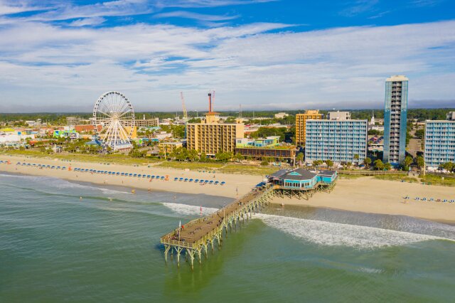 Summer scene in Myrtle Beach SC USA