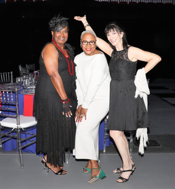 Board of Trustees Chair Doris Johnson (L), Gala Committee Member Brenda Belsito and Actor and Committee Member Carolyn Michel are thrilled about tonight's event. The Westcoast Black Theatre Troupe’s 22nd Anniversary Gala was held on Saturday, December 4, 2021 at the Circus Arts Conservatory’s Sailor Circus Arena in Sarasota, Florida. The event titled “A Night at the Savoy” turned the arena into a replication of New York City’s famous Harlem public, no-discrimination ballroom, The Savoy, which was in operation from 1926 – 1958. WBTT uses funds for education, artist development and a mentoring program geared toward underserved young people.