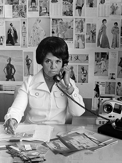 Eunice Johnson (here in 1970) would send up to 200 high-fashion looks on tour each season.