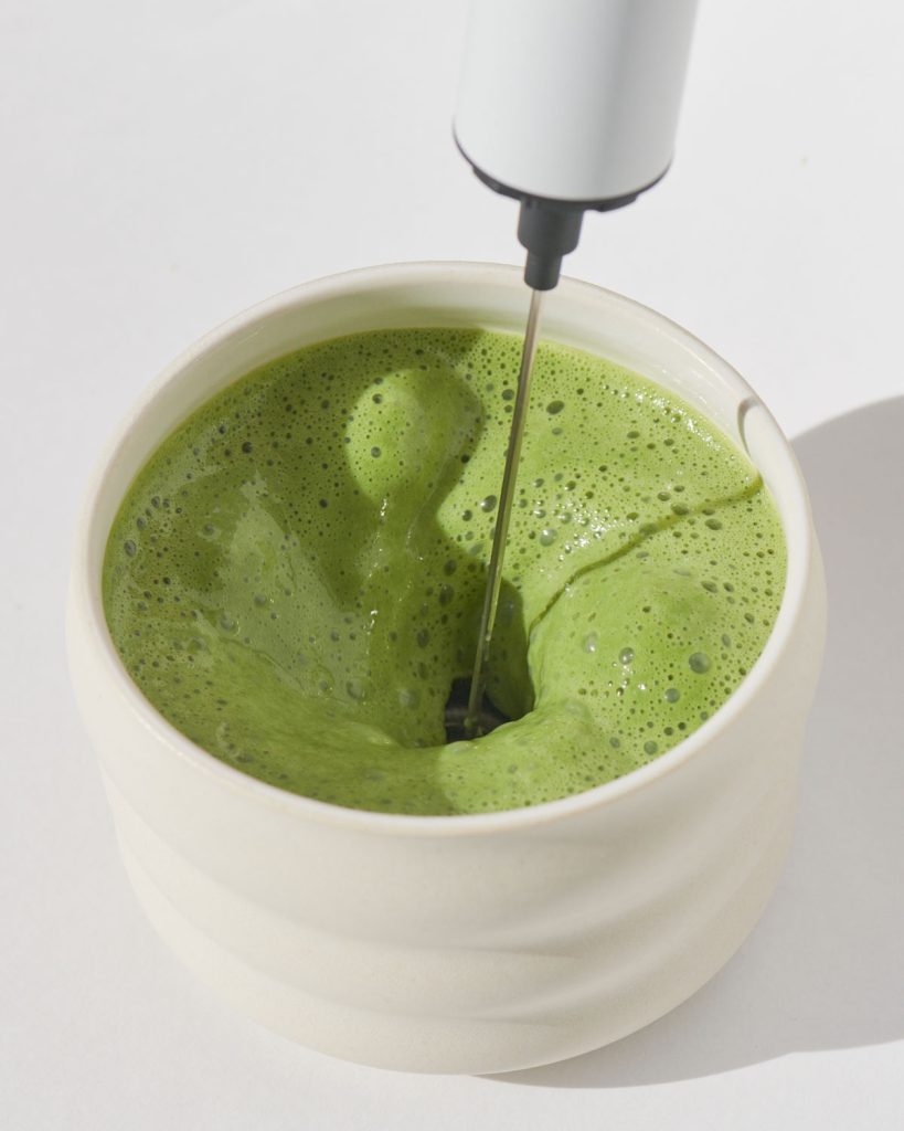 Matcha with a frother