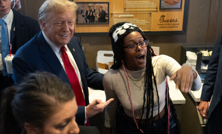 Donald Trump’s Interaction With Black Woman in Chick-Fil-A Goes Viral
