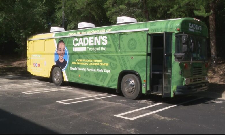 Caden Harris 11-year-old launches financial literacy bus