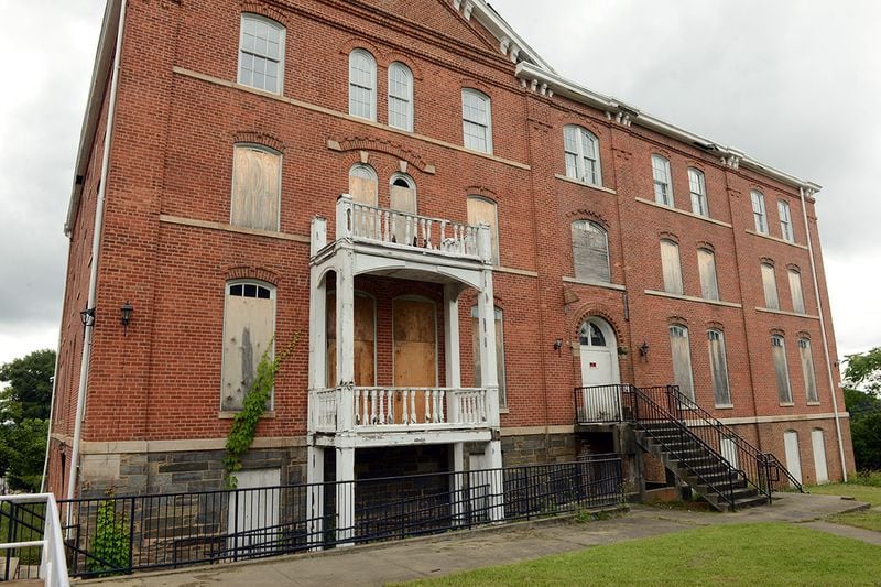 Gaines Hall on the campus of Morris Brown College in 2013. The historic building was gutted by fire in 2015. (KENT D. JOHNSON / AJC file)