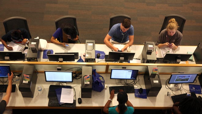 The library at Georgia State University is a popular place to find students studying, reviewing classes with peers, and offering support to help students graduate in four years. GSU, an urban university in Atlanta, and a peer institution to UWM, had struggled with low graduation rates.