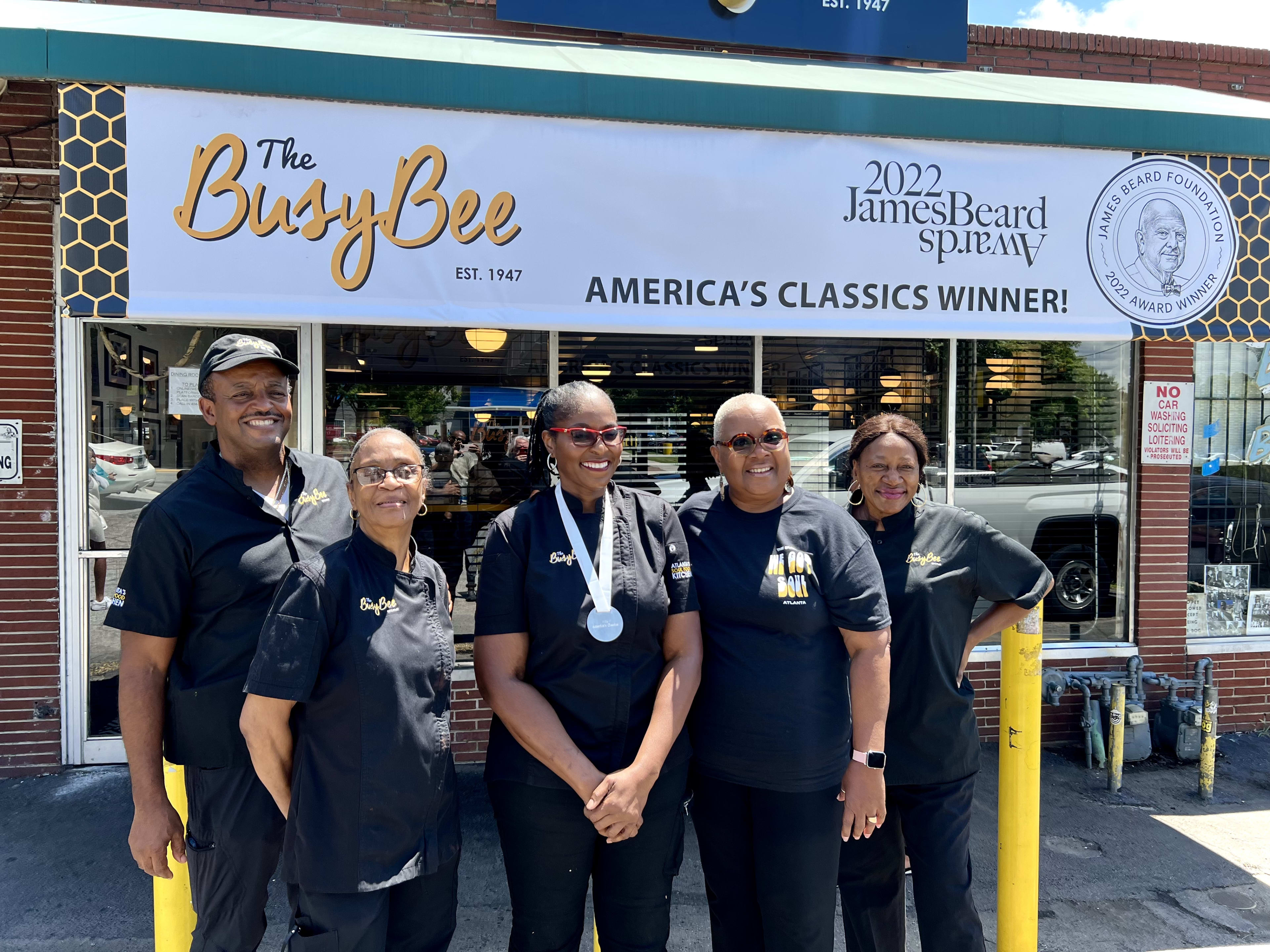 Waitstaff at Busy Bee