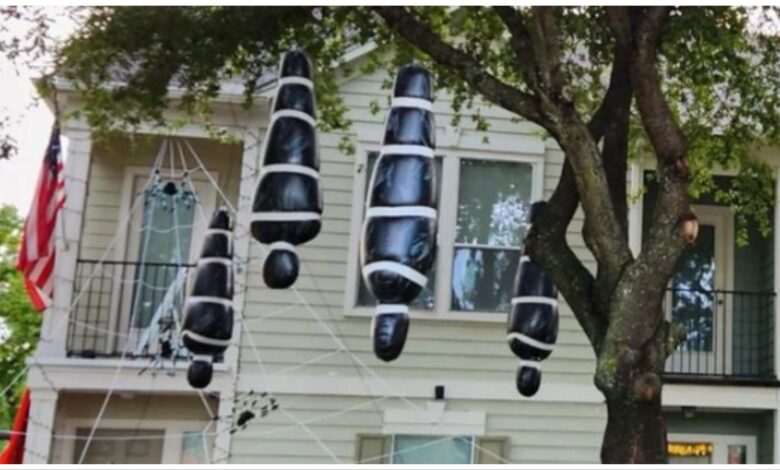 Activists Remove Bizarre, Racist Halloween Decorations Depicting Black Bodies Hanging from Trees In Black Neighborhood