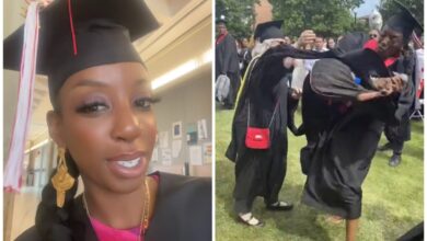 College Graduate Accuses Professor of Stealing Black Students’ Moment During Ceremony; Snatches Mic Out of Professor’s Hand, Gives Her Speech and Drops the Mic