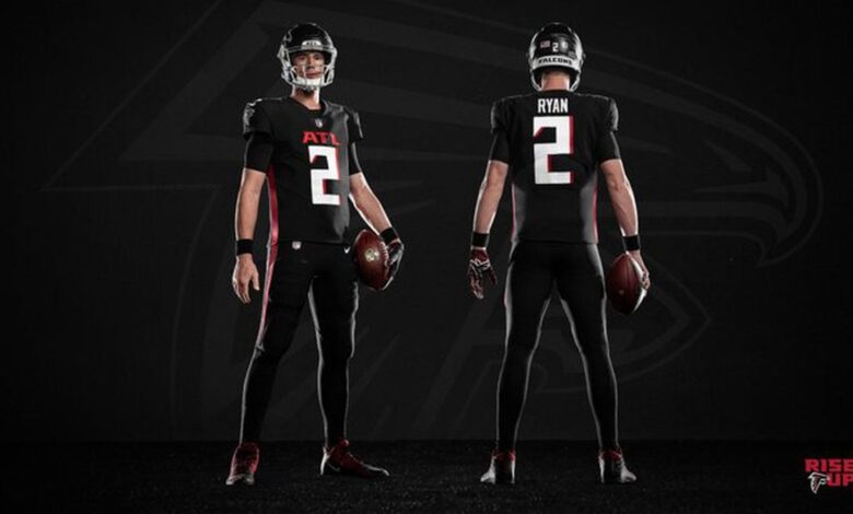 Atlanta Falcons to wear all-black home uniforms as part of redesign Atlanta Falcons to wear all-black home uniforms as part of redesign