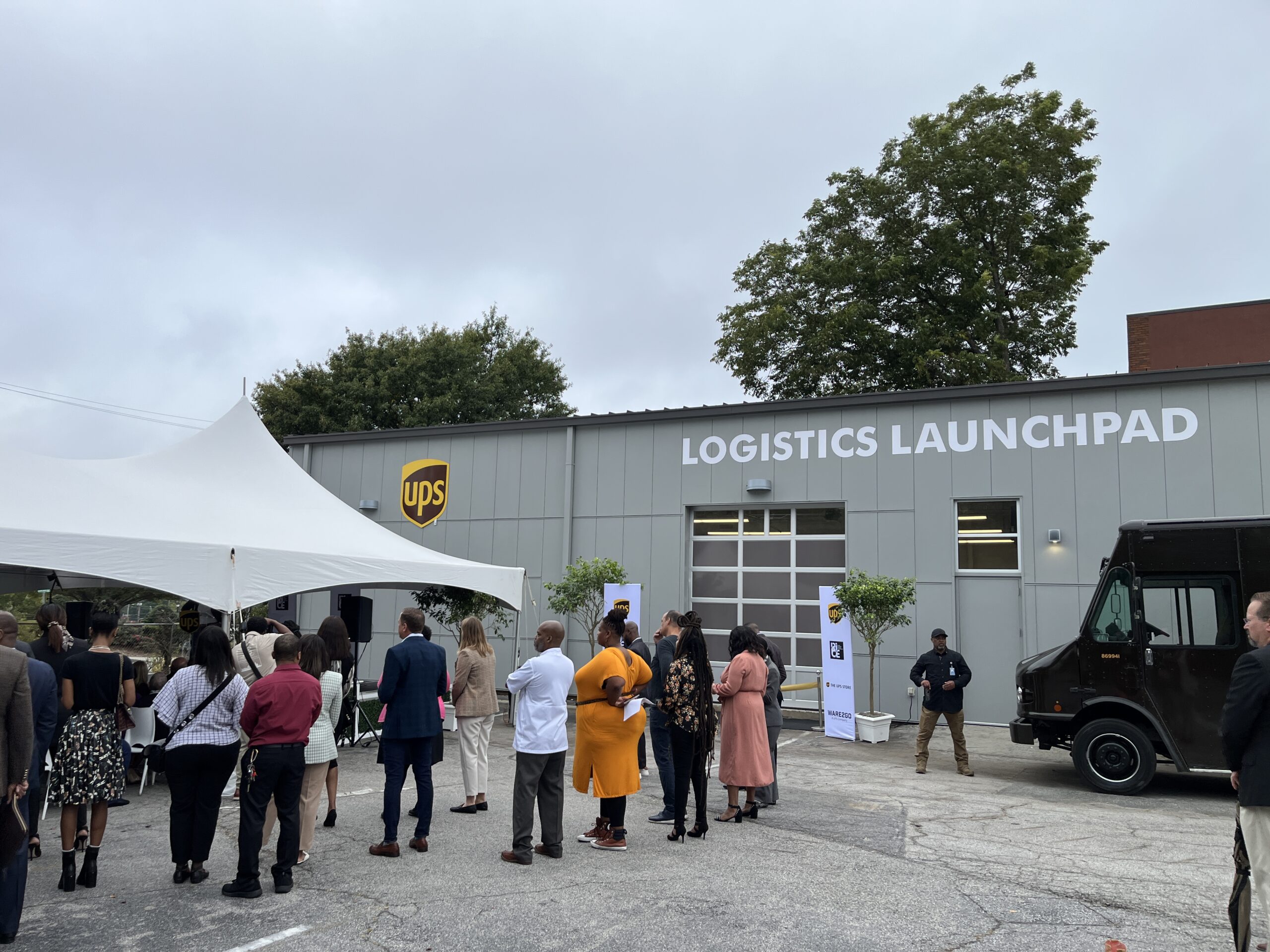 Guests gathered to celebrate the Launchpad's opening Wednesday.