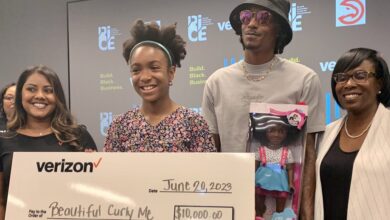 Exclusive: NBA Star Lou Williams Surprises Youth Business Owner Of Beautiful Curly Me With Check For K