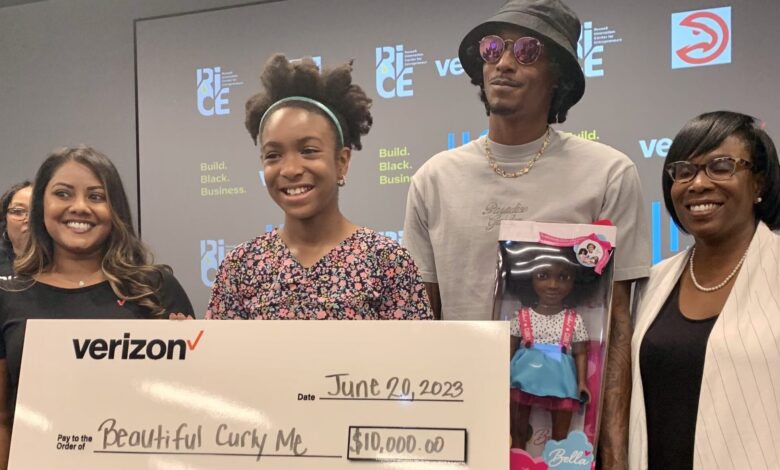 Exclusive: NBA Star Lou Williams Surprises Youth Business Owner Of Beautiful Curly Me With Check For K
