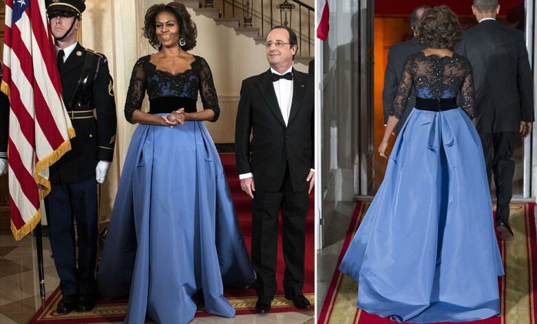 Michelle Obama Ticks Off Conservatives With Formal Dress at Formal State Dinner
