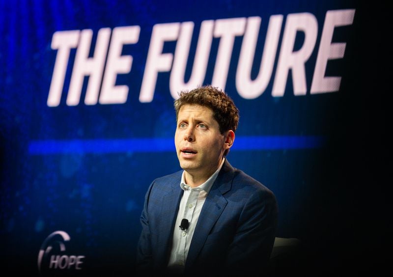 231211 ATLANTA, GA — OpenAI CEO Sam Altman speaks at the HOPE Global Forums at the Hyatt Regency in downtown Atlanta on Monday, Dec. 11, 2023. (Bita Honarvar for The Atlanta Journal-Constitution)