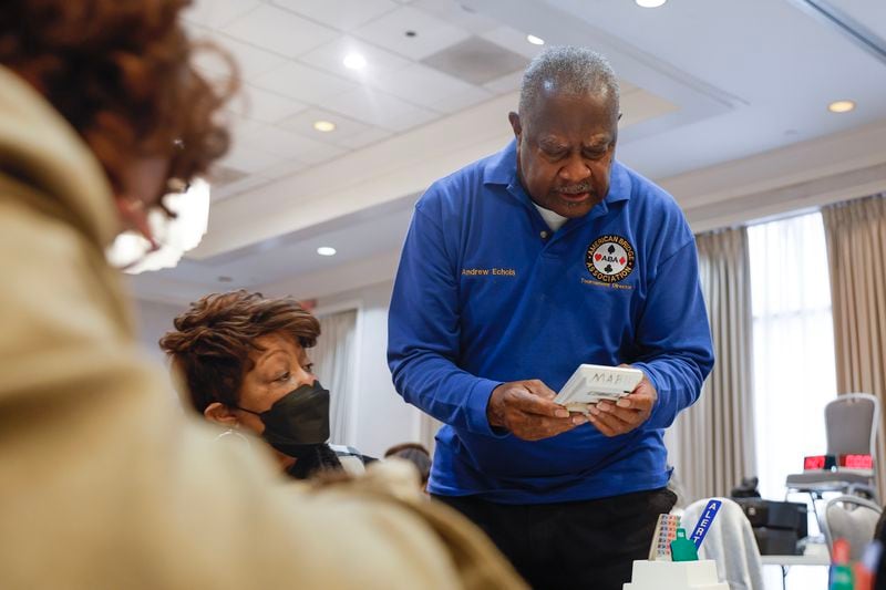 Andrew Echols was game director for the American Bridge Association's MLK Memorial Tournament.  (Natrice Miller/natrice.miller@ajc.com) 