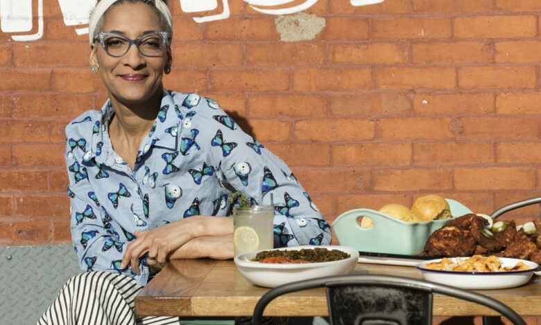 Top Chef Carla Hall at the Atlanta History Center Giving a Talk on Soul Food