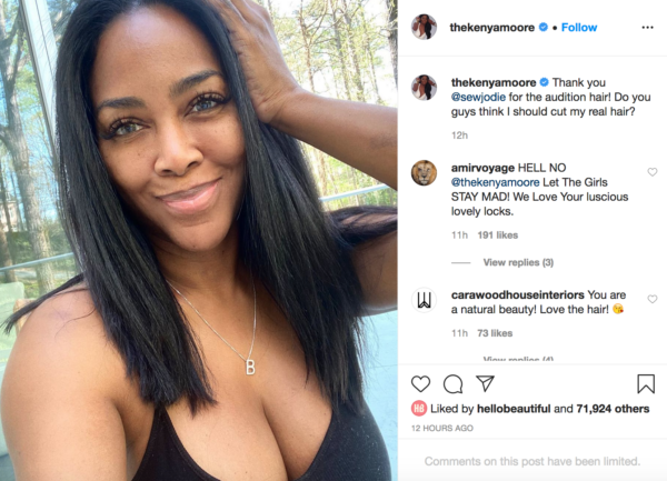 Kenya Moore shorter hair
