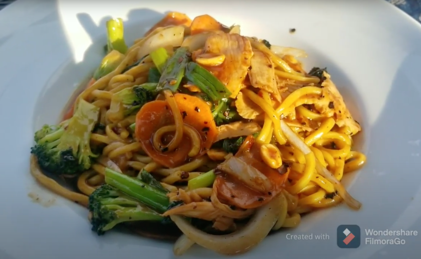 noodle dish from Pijiu Belly restaurant