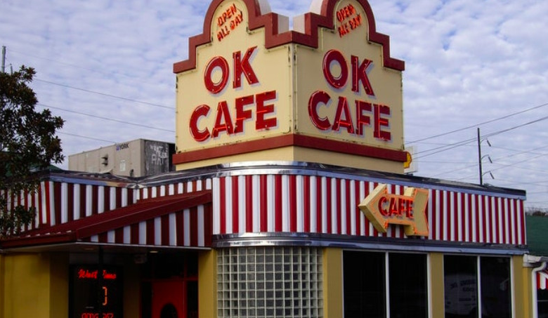 Georgia State Flag Artwork Incorporating the Confederate Emblem Comes Down at OK Cafe in Buckhead, Atlanta