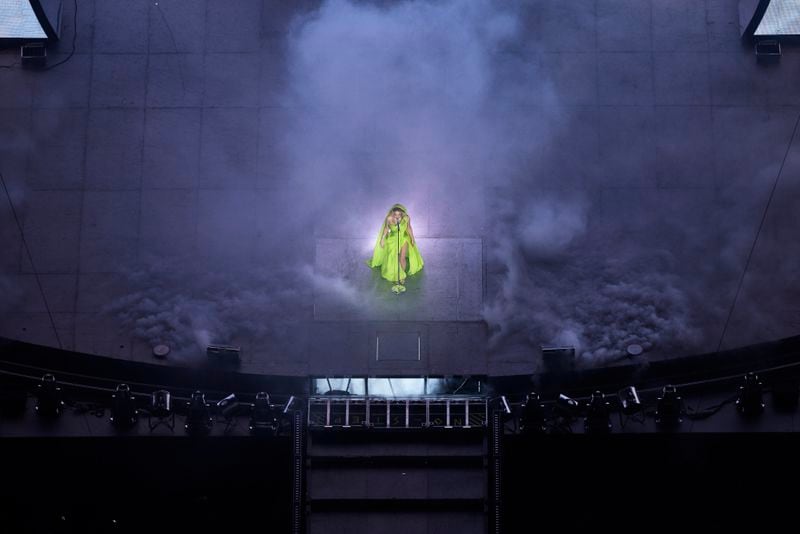 August 11, 2023 - Atlanta, Georgia - Mercedes-Benz Stadium. 

Atlanta showed why the nickname Hotlanta is simply befitting. The capacity crowd came in with fervor, fashion and passion to welcome Beyoncé at a fever pitch for the first of three nights here of her widely-lauded RENAISSANCE WORLD TOUR. Shows continue on Saturday and Monday.

Beyoncé adds even more brightness to Atlanta in a design by Gaurav Gupta, styled by Shiona Turini. Makeup by Rokael Lizama. Hair by Neal Farinah and jewelry by Tiffany & Co. Shoes by Christian Louboutin.

Photographer: Julian Dakdouk

---
RIGHTS GRANTED FOR USE OF THIS PHOTO IN CONJUNCTION WITH COVERAGE OF THE RENAISSANCE WORLD TOUR. NO OTHER USE OF THIS PHOTO IS APPROVED.