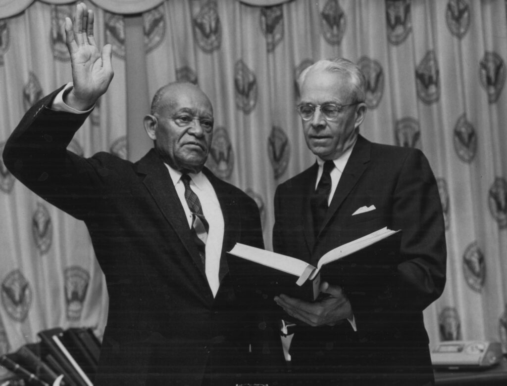 Swearing in of A. T. Walden