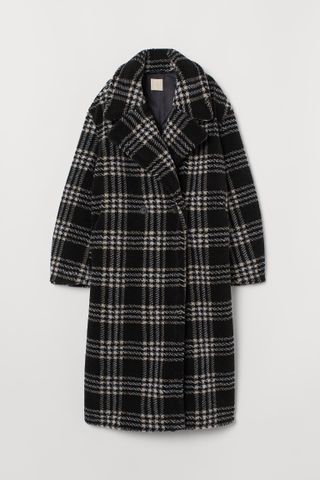 H&M + Wool-Blend Faux Shearling Coat