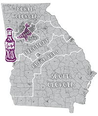 Image: Illustrated map of Georgia.