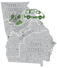 Image: Illustrated map of Georgia.