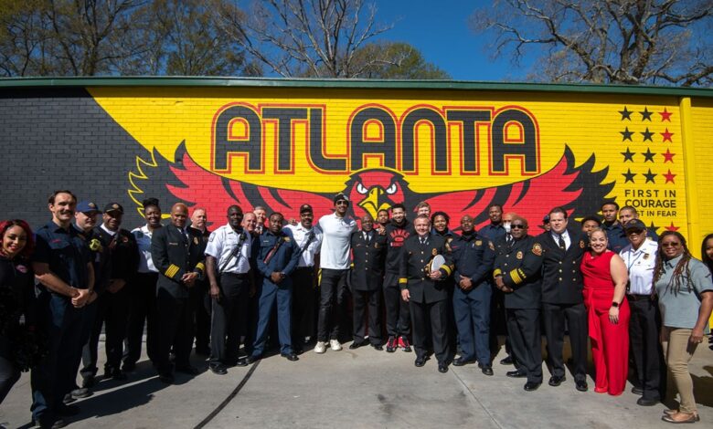 Hawks unveil mural at historic Atlanta Fire Rescue Station 16