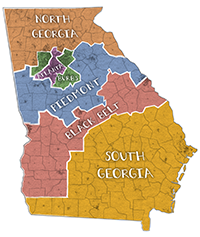Image: Illustrated map of Georgia.