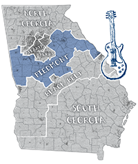Image: Illustrated map of Georgia.