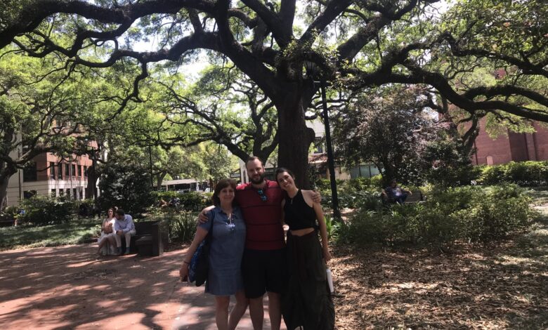 Family visit weaves views of greenspace, civil rights and hospitality