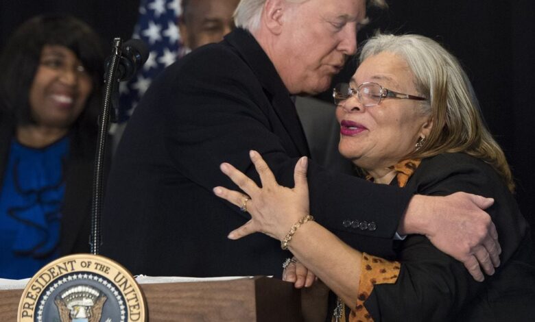Trump may be working to improve his sparse black support