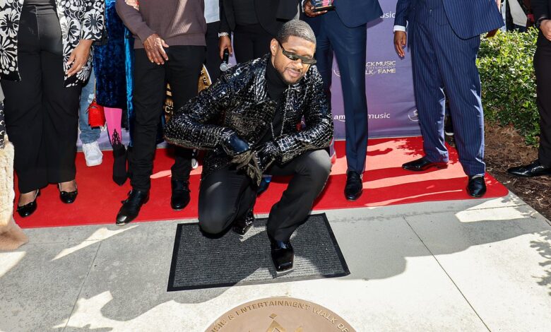 Usher inducted into the Black Music and Entertainment Walk Of Fame in Atlanta… as it’s revealed he’s developing drama based on his music