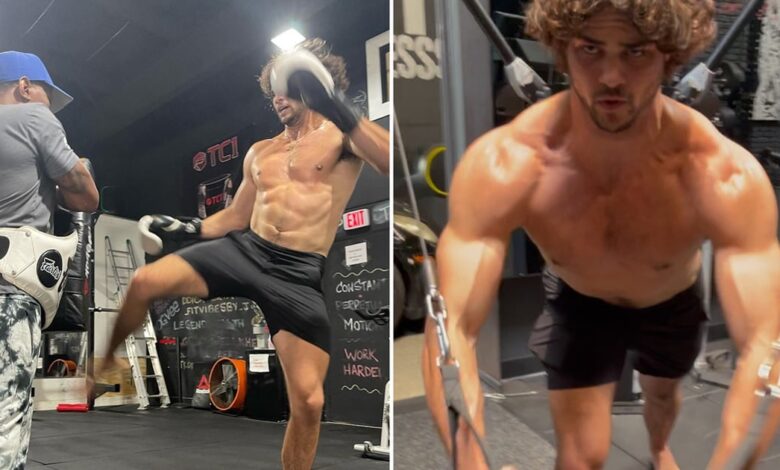 Noah Centineo Training For Black Adam Workout Videos