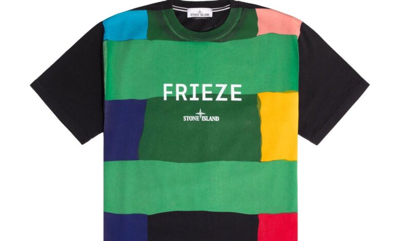 Frieze New York staff t-shirts show off Atlanta-based artist’s abstract painting