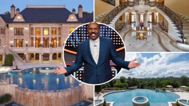 Inside Steve Harvey’s new  million mansion featuring a massive gym, sparkling pool and an imperial staircase – The US Sun