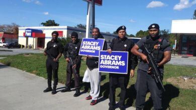 Those pictures of New Black Panthers campaigning for Abrams are real