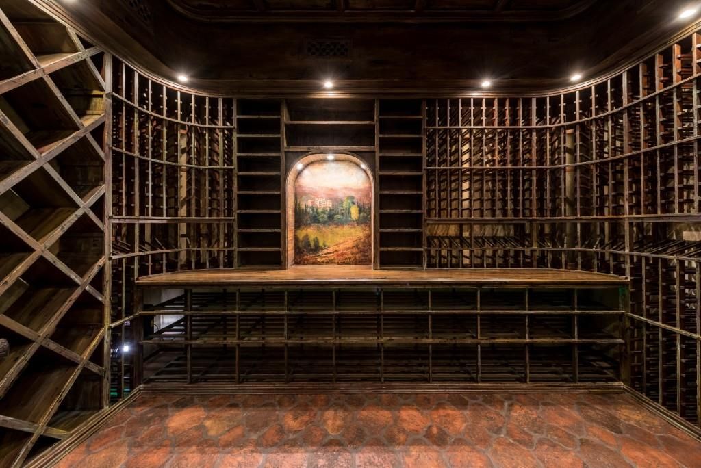  Steve has his own walk-in wine cellar that has a built-in bar top