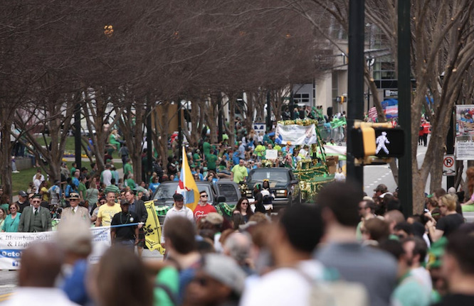 huge saint Patricks day parade