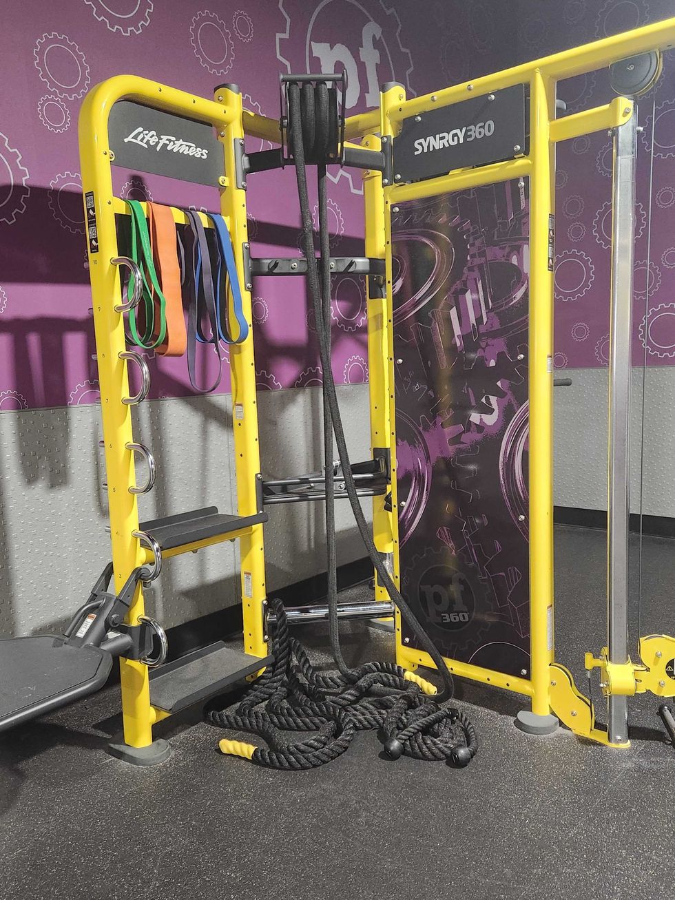 A piece of equipment at Planet Fitness.