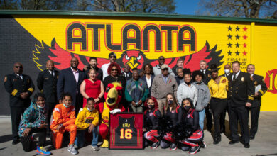 Atlanta Hawks Unveil New Mural and Basketball Hoop