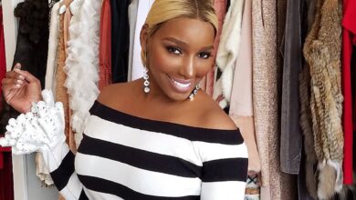 Nene Leakes Wears Versace Barocco Print Silk Pajamas