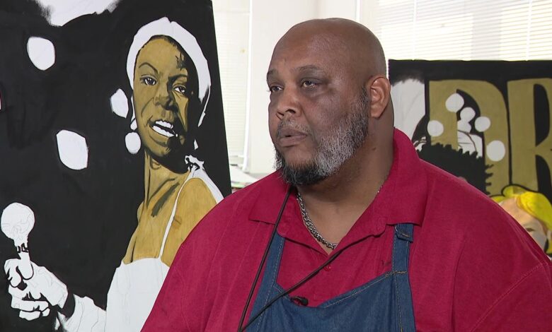 Polk County teacher and students display work in Black History Month art show
