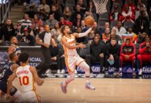 Dejounte Murray returns to State Farm Arena and Hawks spoil the party, win fourth straight 124-112