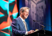 2025 chairman of Georgia Chamber addresses Eggs and Issues breakfast