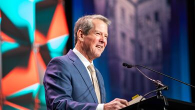 2025 chairman of Georgia Chamber addresses Eggs and Issues breakfast